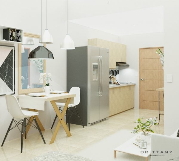 Studio Unit with Balcony Interior Dining and Kitchen | Crosswinds Tagaytay | Alpine VIllas | Luxury Homes by Brittany Corporation