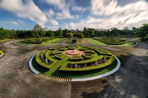 An artistic shot of the maze garden at the Promenade in Sta. Rosa | Luxury Homes by Brittany Corporation