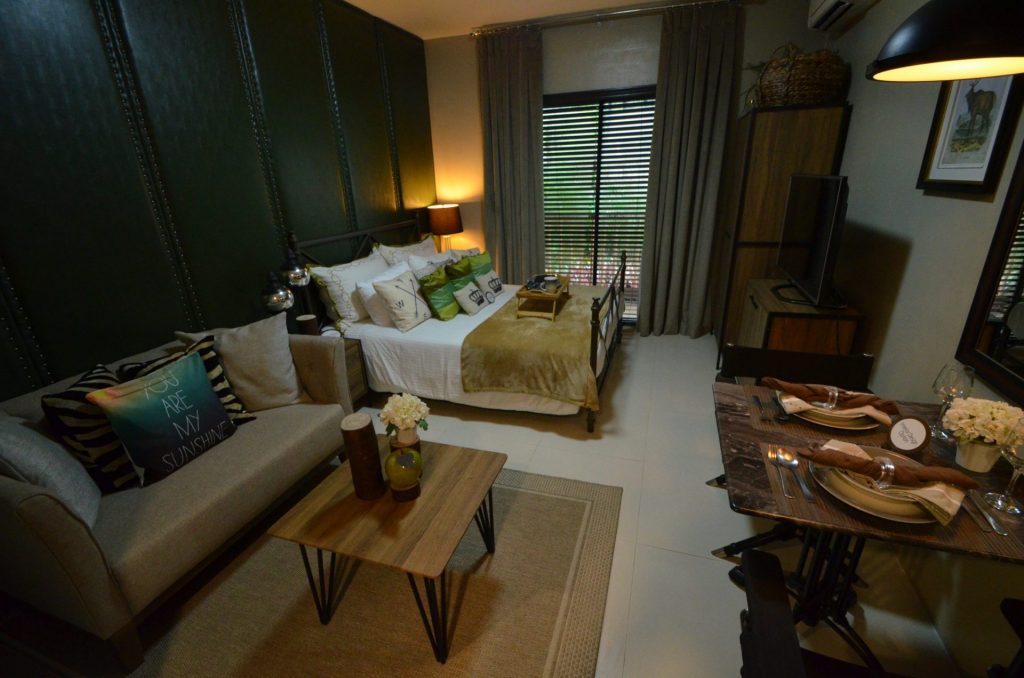 Photo of bed within Alpine Villas studio unit | studio pre-selling condo in tagaytay