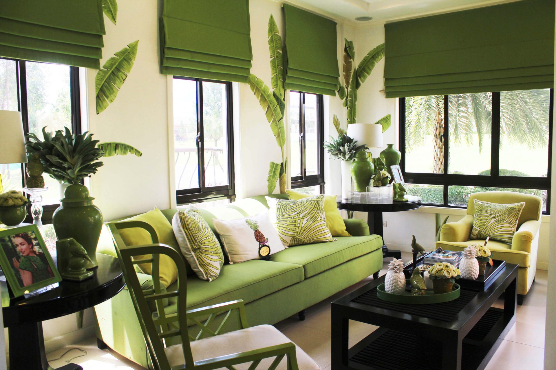 Vista Alabang | Portofino Heights | Rafaello House Model Main Living Room Green | Luxury Homes by Brittany Corporation