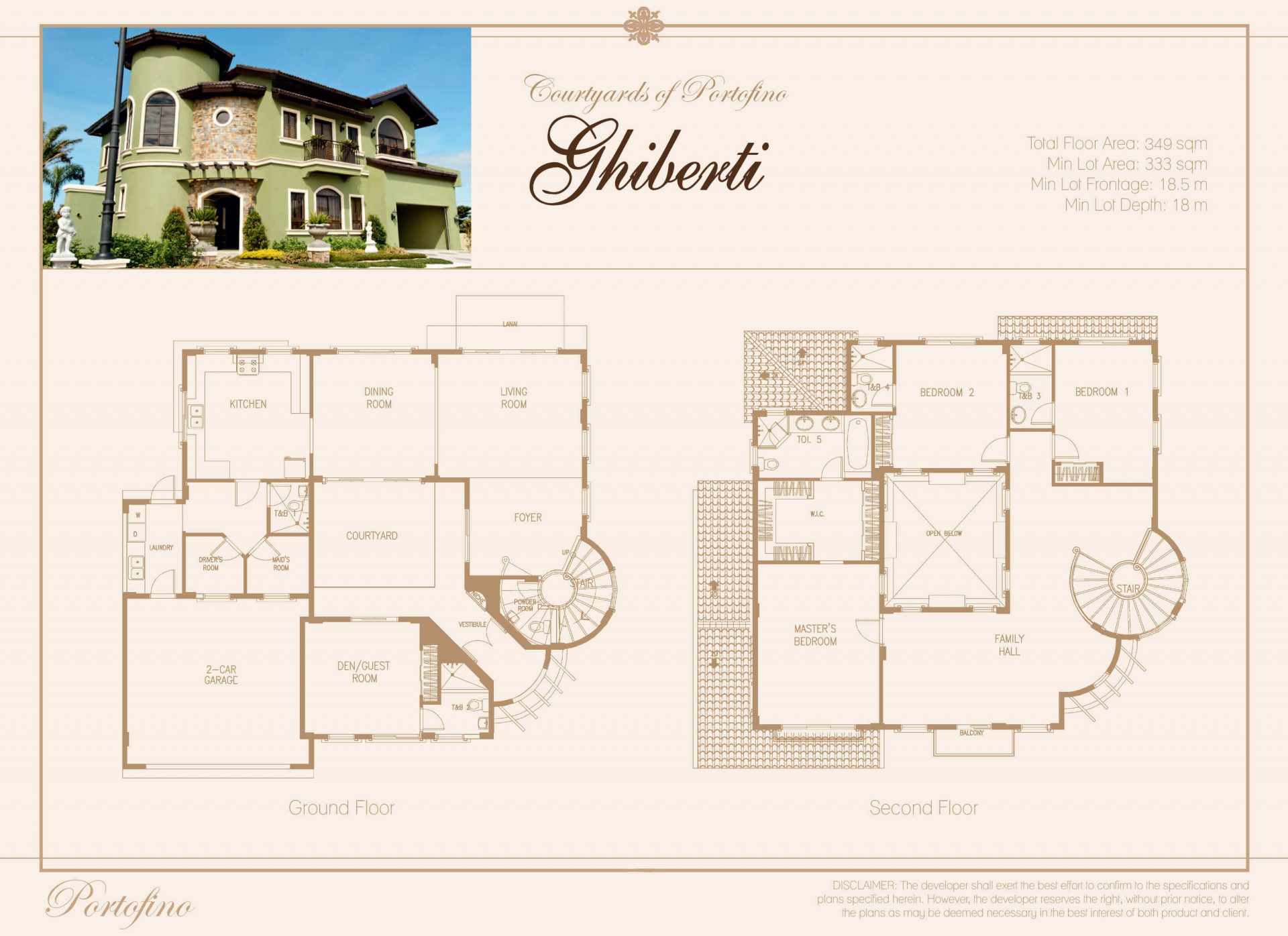 Vista Alabang | Portofino Heights | Ghiberti House Model Floor Plan | Luxury Homes by Brittany Corporation