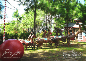 The reindeer display in the Christmas Village during the Trail of Lights: Christmas at Crosswinds Tagaytay | Luxury Homes by Brittany Corporation