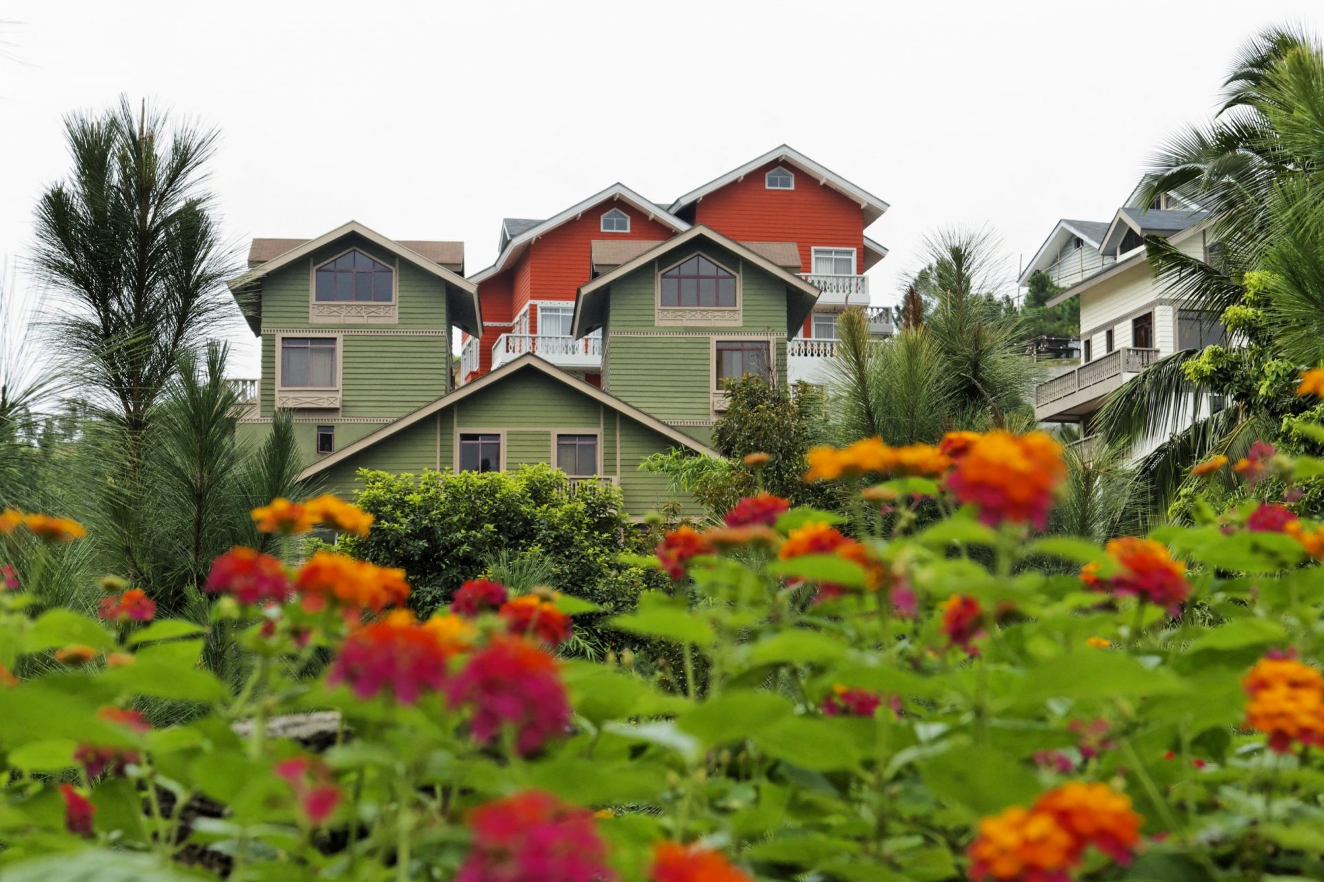 A view of the beautiful houses in the Swiss mountain resort of Crosswinds Tagaytay | Luxury Homes by Brittany Corporation