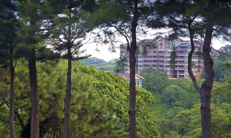 A view of the Grand Quartier from the forest in Crosswinds Tagaytay | Luxury Homes by Brittany Corporation