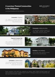 collage of luxury residential developments in the Philippines | luxury homes by brittany corporation