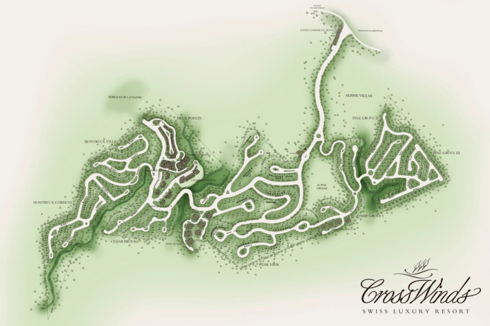 Site development map of Crosswinds Tagaytay - Luxury Homes by Brittany