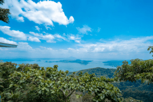 View of Taal Lake near luxury house and lot development in Crosswinds - Luxury homes in the Philippines