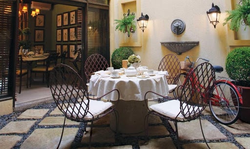 The veranda of a luxury house model Ghiberti | Luxury Homes by Brittany Corporation