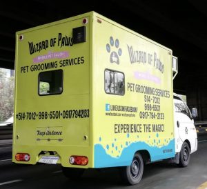 Wizard of Paws mobile pet grooming and cleaning services truck in the Philippines | luxury homes by Brittany Corporation