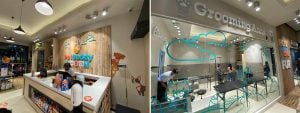 Collage of PetBuddy pet salon and luxury grooming services and vet clinic for cats and dogs in the Philippines | luxury homes by Brittany Corporation