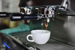 Espresso machine in the corner of a luxury home | Luxury homes by brittany corporation