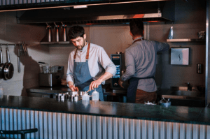 Kitchen crew on a skeletal schedule during the pandemic lockdown - Luxury Homes by Brittany