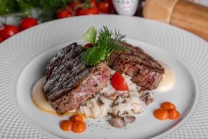 Steak is served in one of the best fine dining restaurants | 