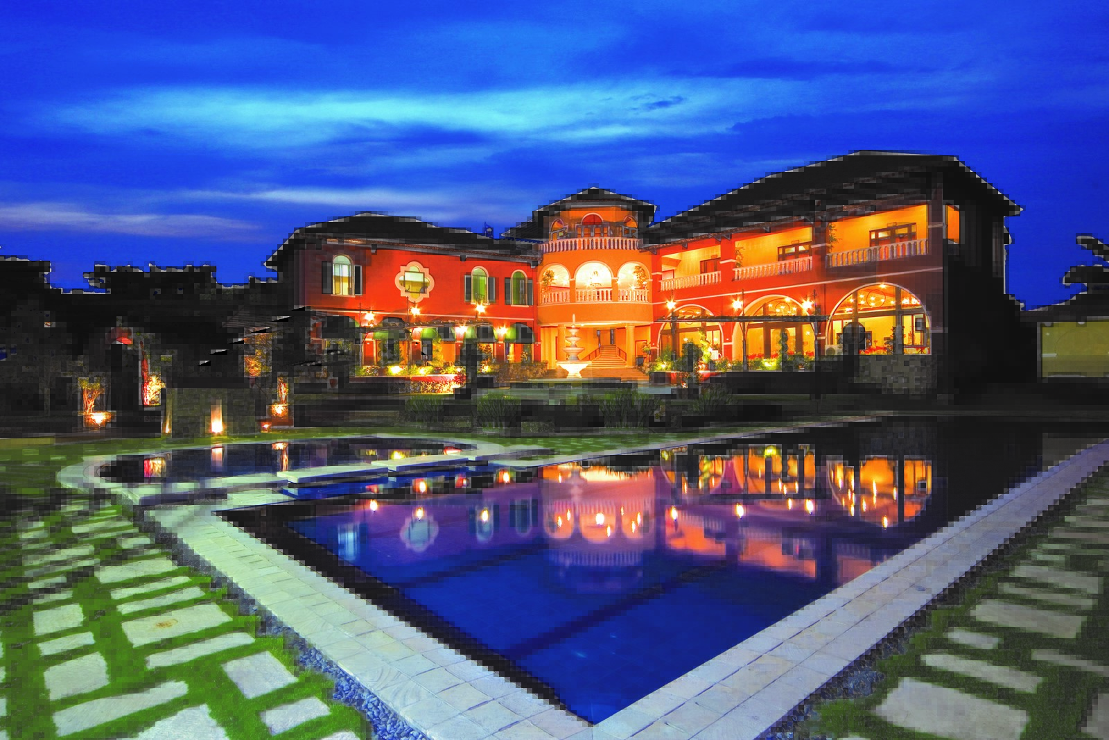 Portofino Alabang clubhouse in in front of a pool for their luxury homes | luxury homes by brittany corporation
