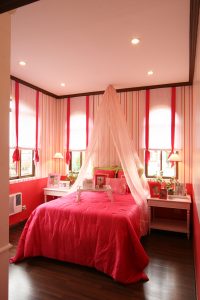 pink room in a luxury house and lot for sale in portofino alabang | Luxury homes by brittany corporation