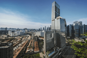 wallich residence singapore luxury condominium in the city surrounded by small luxury houses | Luxury Homes by Brittany Corporation