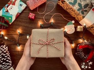 gift wrapped in a brown paper and cute strong | luxury homes by brittany corporation