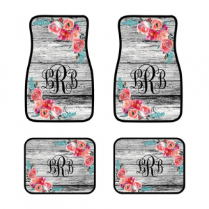 monogrammed car floor mats for a cute car inside | luxury homes by brittany corporation