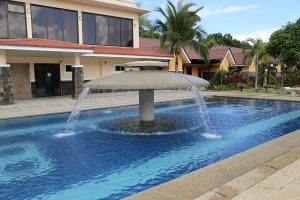 ncie swimming pool with a good fountain | luxury homes by brittany corporation