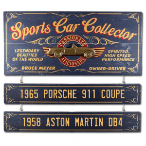 sports car collector sign vintage for enthusiasts | luxury homes by brittany corporation