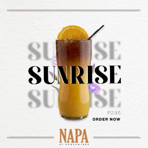 sunrise drink at napa orange and coffee cold drink in glass | luxury homes by brittany corporation