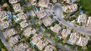 aerial view of a town city residential lot | Why Real Estate is the Best Investment in 2022