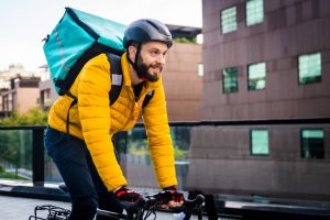 Food delivery, rider with bicycle delivering food | Food Delivery Services in the South