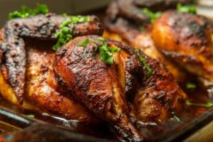 roasted chicken with some thyme on type | luxury homes by brittany corporation