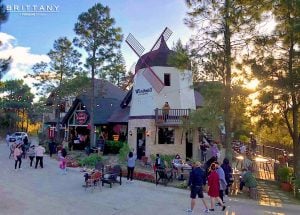 visitors enjoy the views and food of the windmill at lausanne in crosswinds tagaytay | luxury homes by brittany corporation