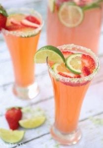 strawberry and lime drink in a glass with salt on the rim | luxury homes by brittany corporation