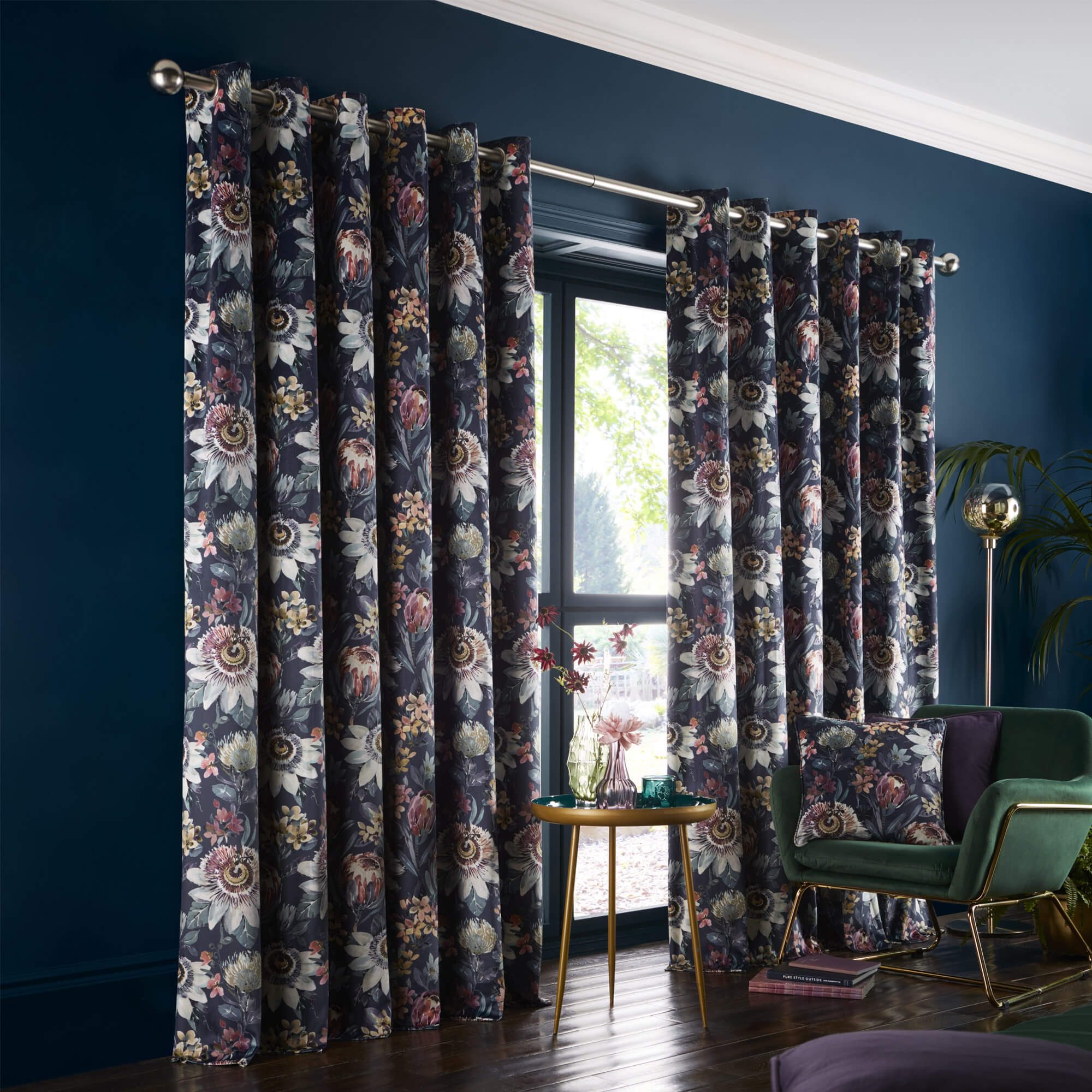 Floral Fabric Curtains