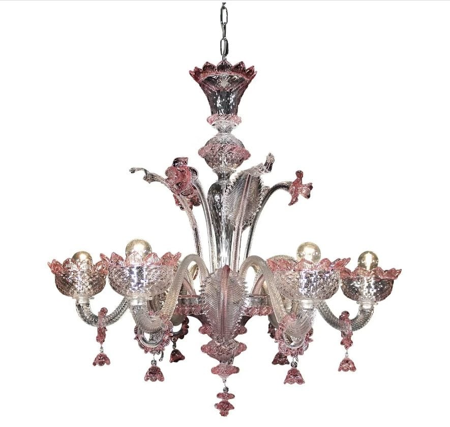 Venier Su Ruby Glass Chandelier Artemisia