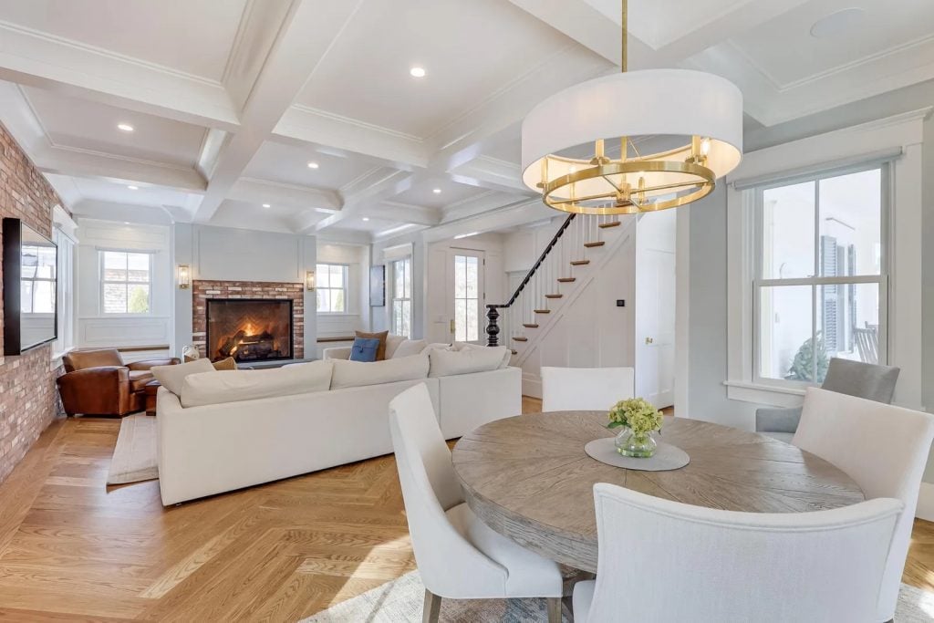 Image of living room interior with neutral colors