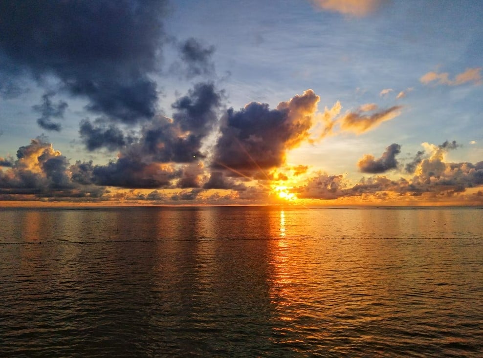 ocean during golden hour national capture the sunset week at siargao