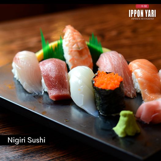 May be an image of sushi, sashimi and text that says photo from Ippon Yari