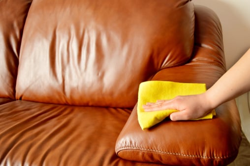 brown sofa cleaning