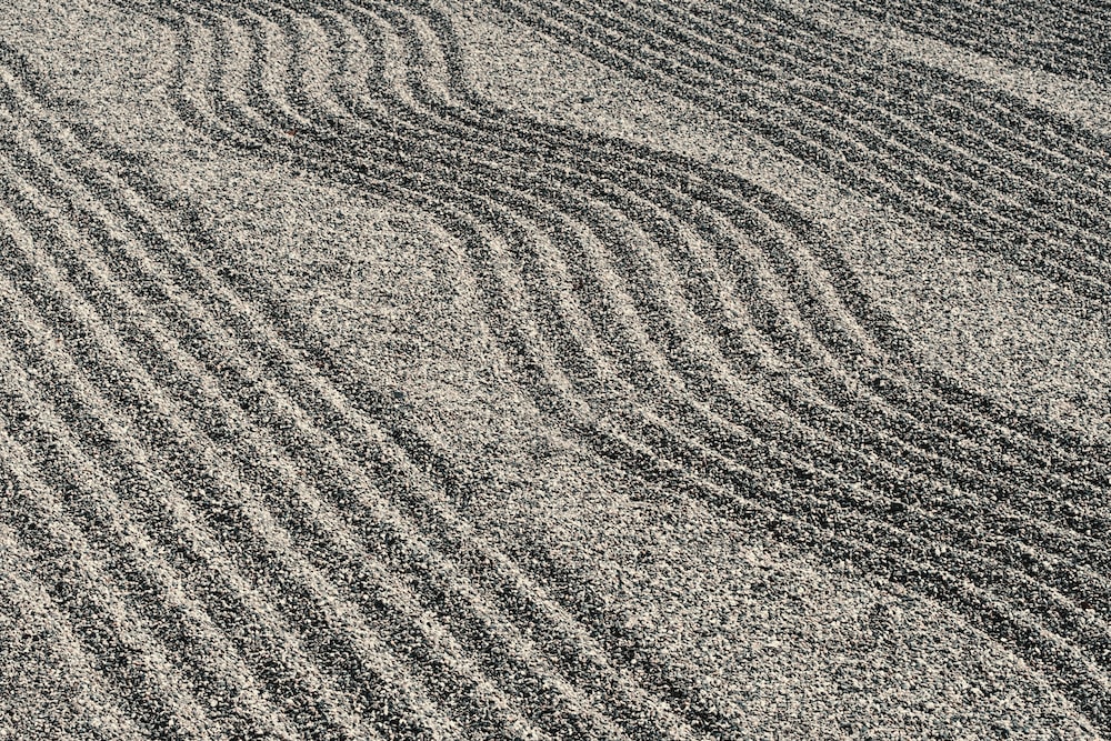 Gravel zen garden