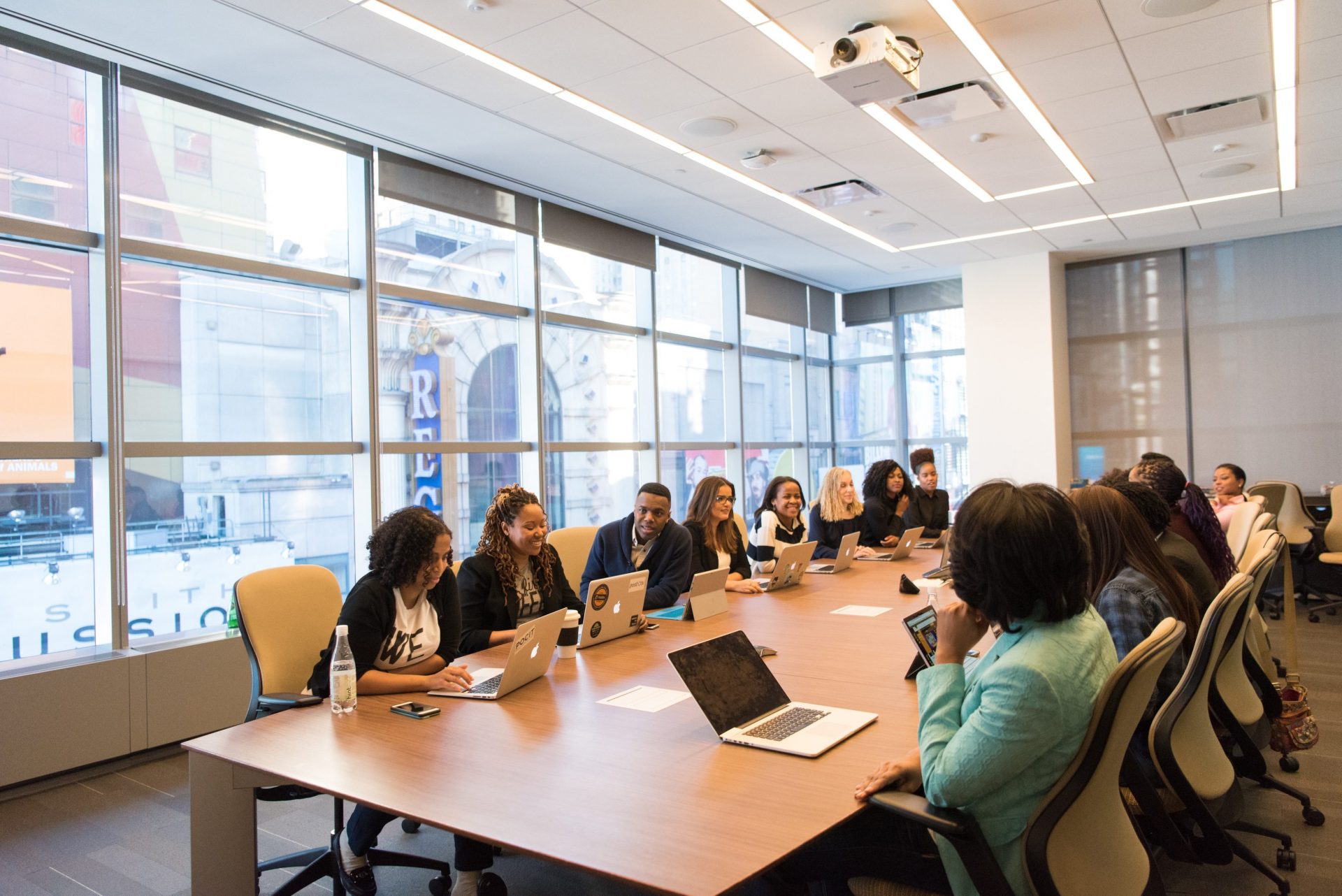 Photo of a meeting inside a conference room