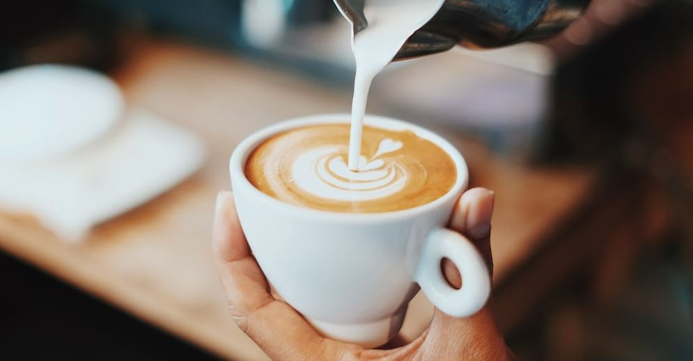 Photo of a cup of coffee with latte art