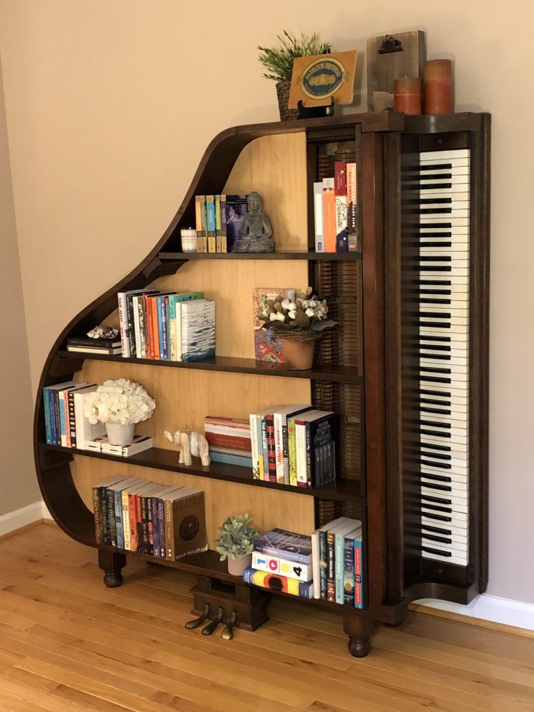 Old Piano turned into a Shelf