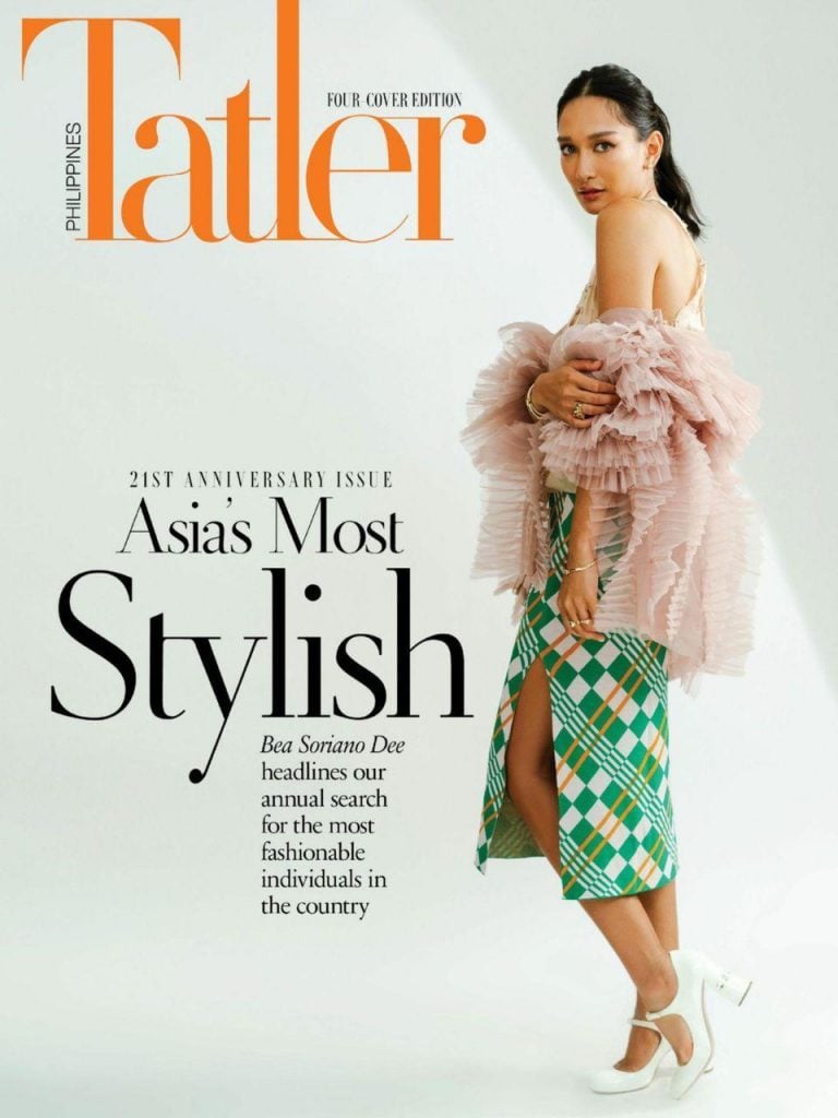 One of the four covers featuring Bea Soriano Dee in Tatler Philippines's 21st Anniversary issue