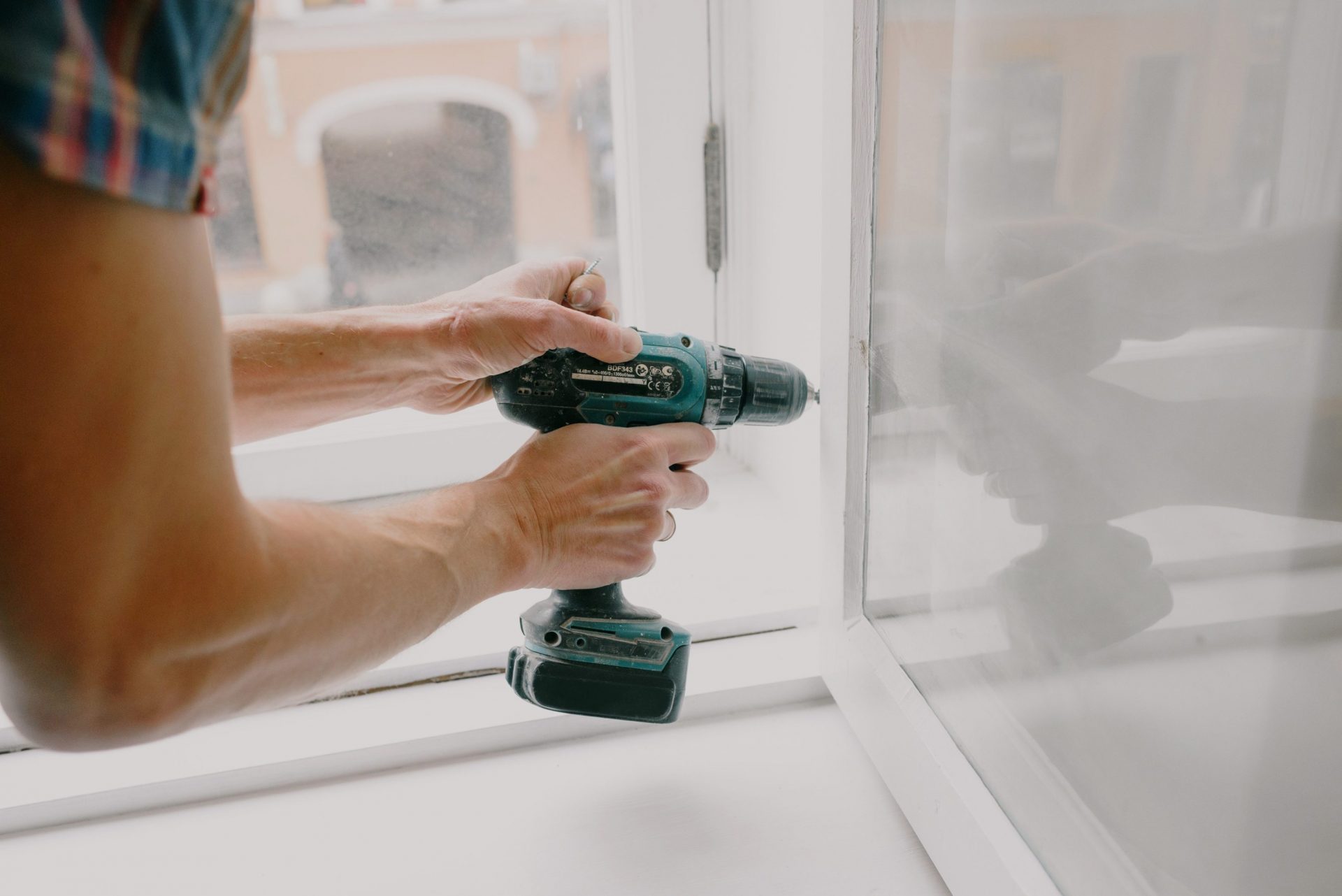 Photo of drilling the window