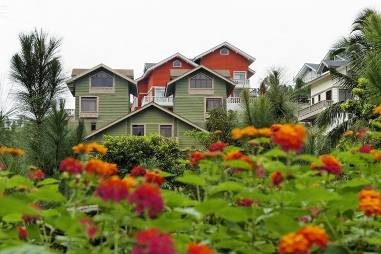 Crosswinds Tagaytay features Swiss-inspired homes with surrounding pine trees, flora, and interesting vantage points