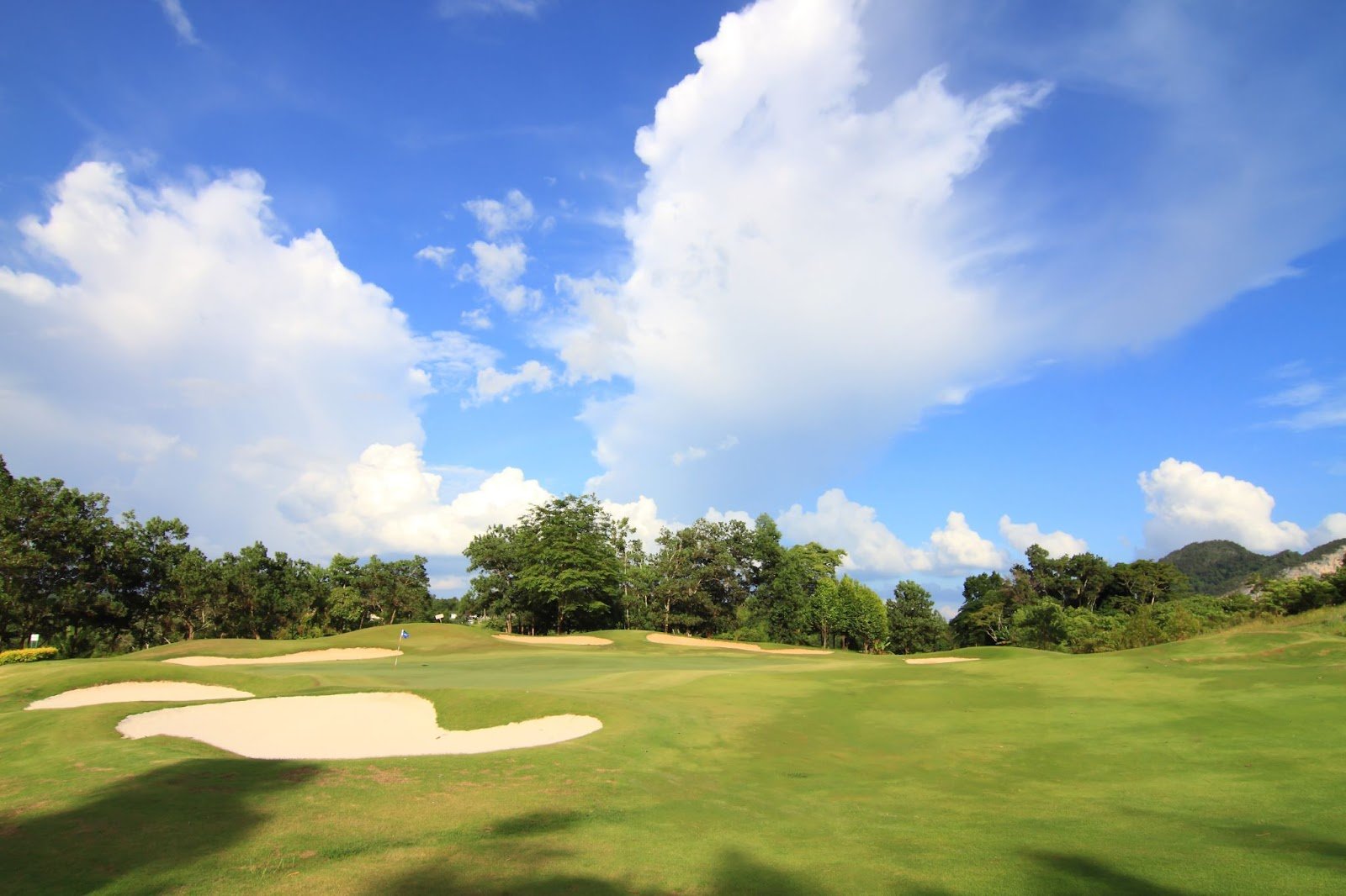 An Amazing View of a golf course landscape