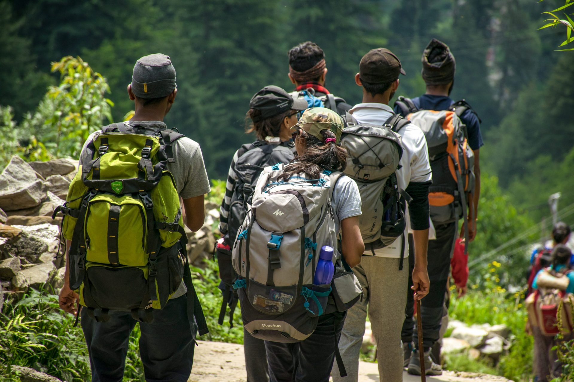 Photo of a group of people hiking