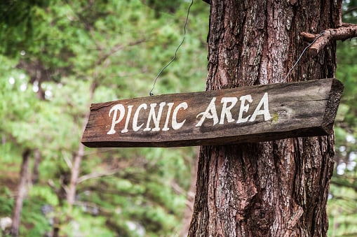 Picnic area sign