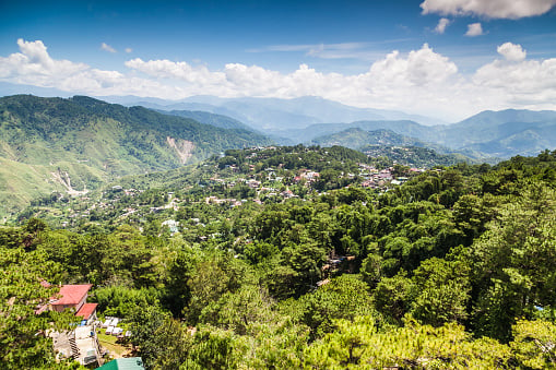 MINES VIEW PARK MOUNTAINS LANDSCAPE BAGUIO PHILIPPINES IN NORTH LUZON