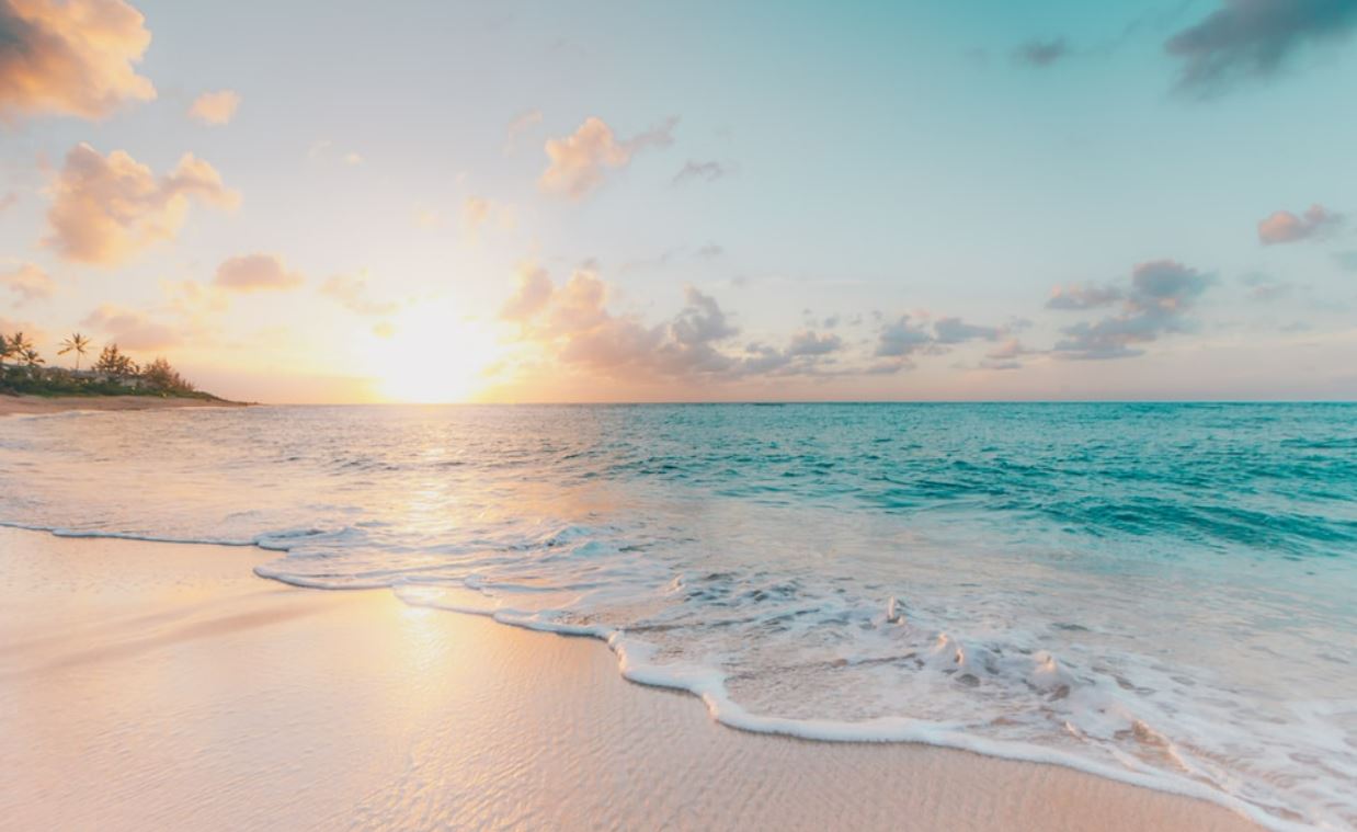 Photo of sunset seen in the beach