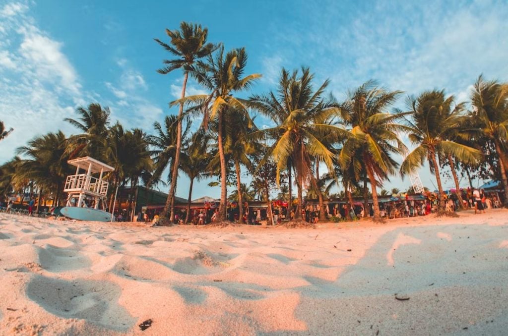 Boracay is a small island located about two kilometers from Panay's northwest coast