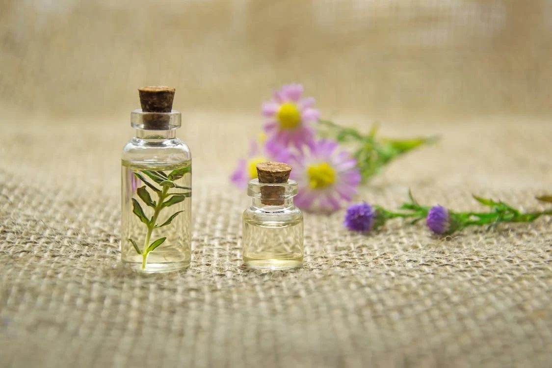 Photo of 2 bottles with fragrant oil